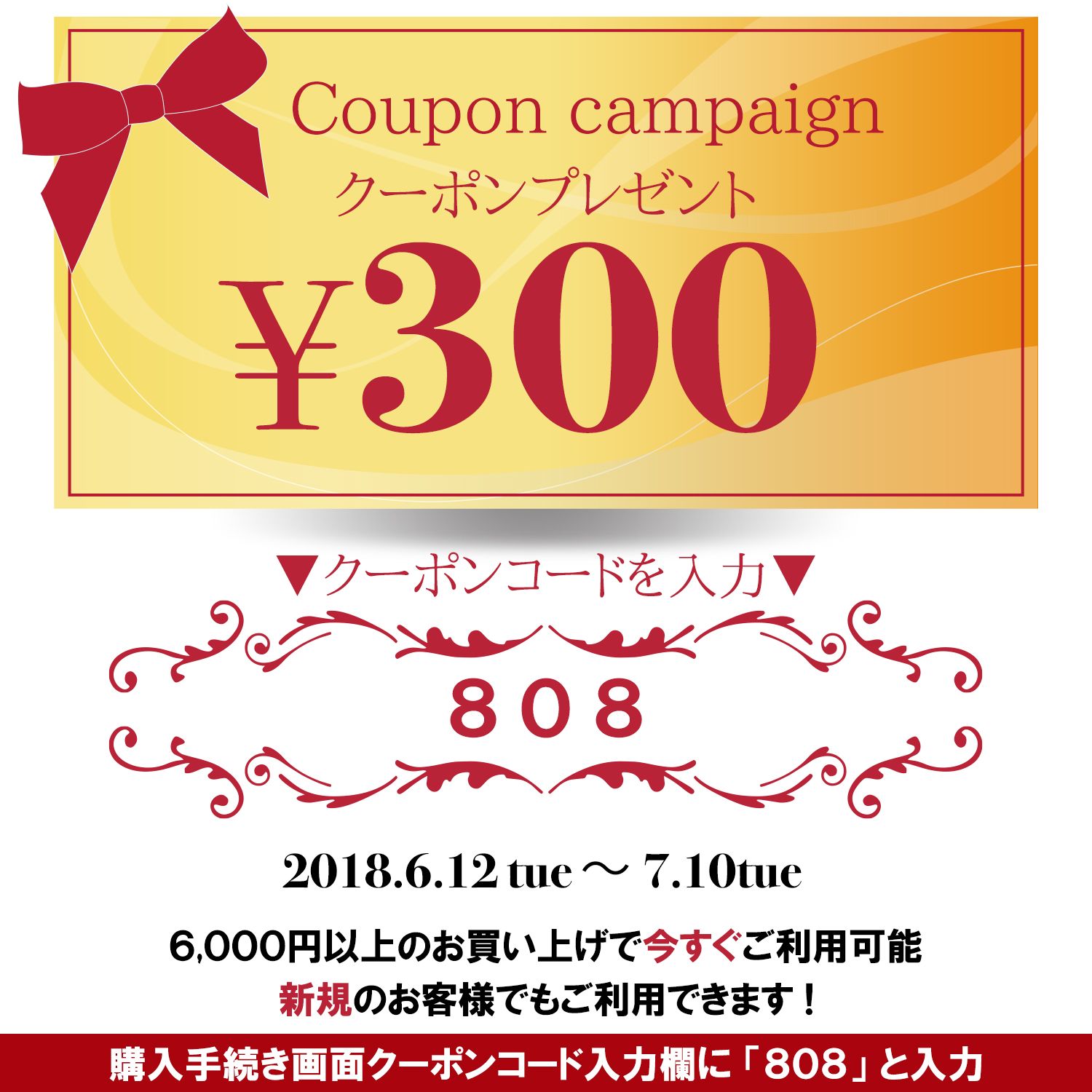 300円クーポンプレゼント!